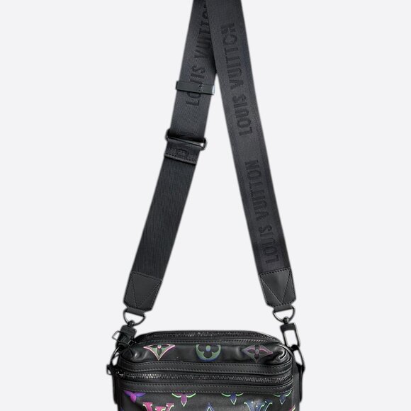 Louis Vuitton Black & Multicolor Monogram Comet Messenger PM - Picture 1 of 4